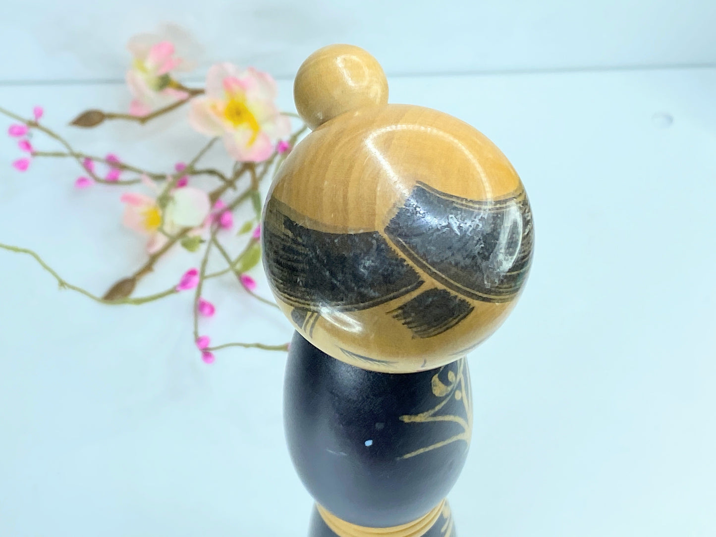 10" tall Japanese Kokeshi Doll "Semishigure" Moon Shadow by SUIGAI SATO A189
