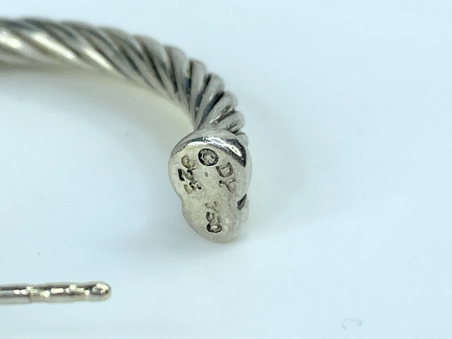 Vintage David Yurman Hoop Earrings 925 Sterling Silver & 18k Yellow Gold JR1024