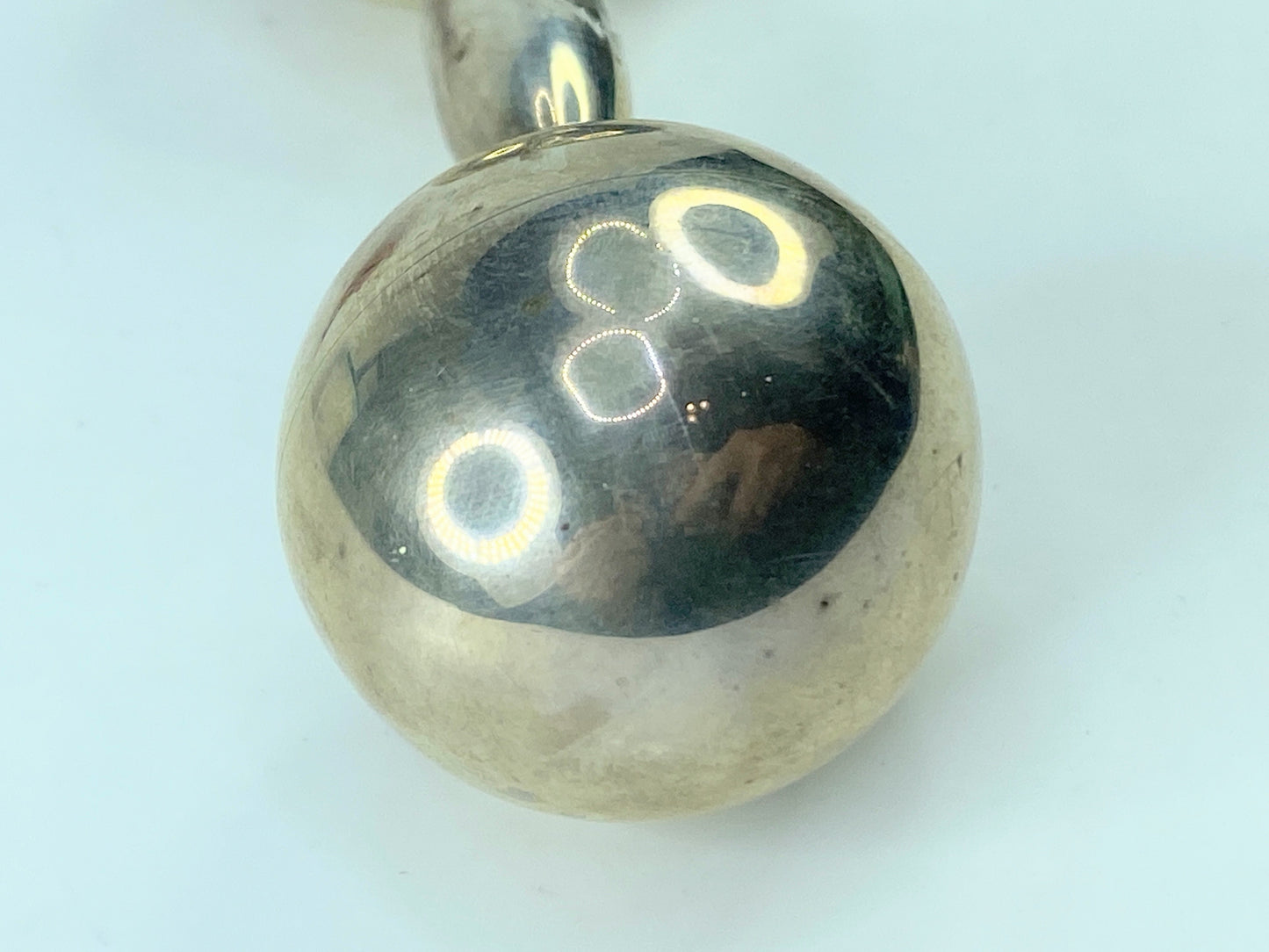 Tiffany & Co. Sterling Silver 925 Large Barbell Baby Rattle 52.3g SS41