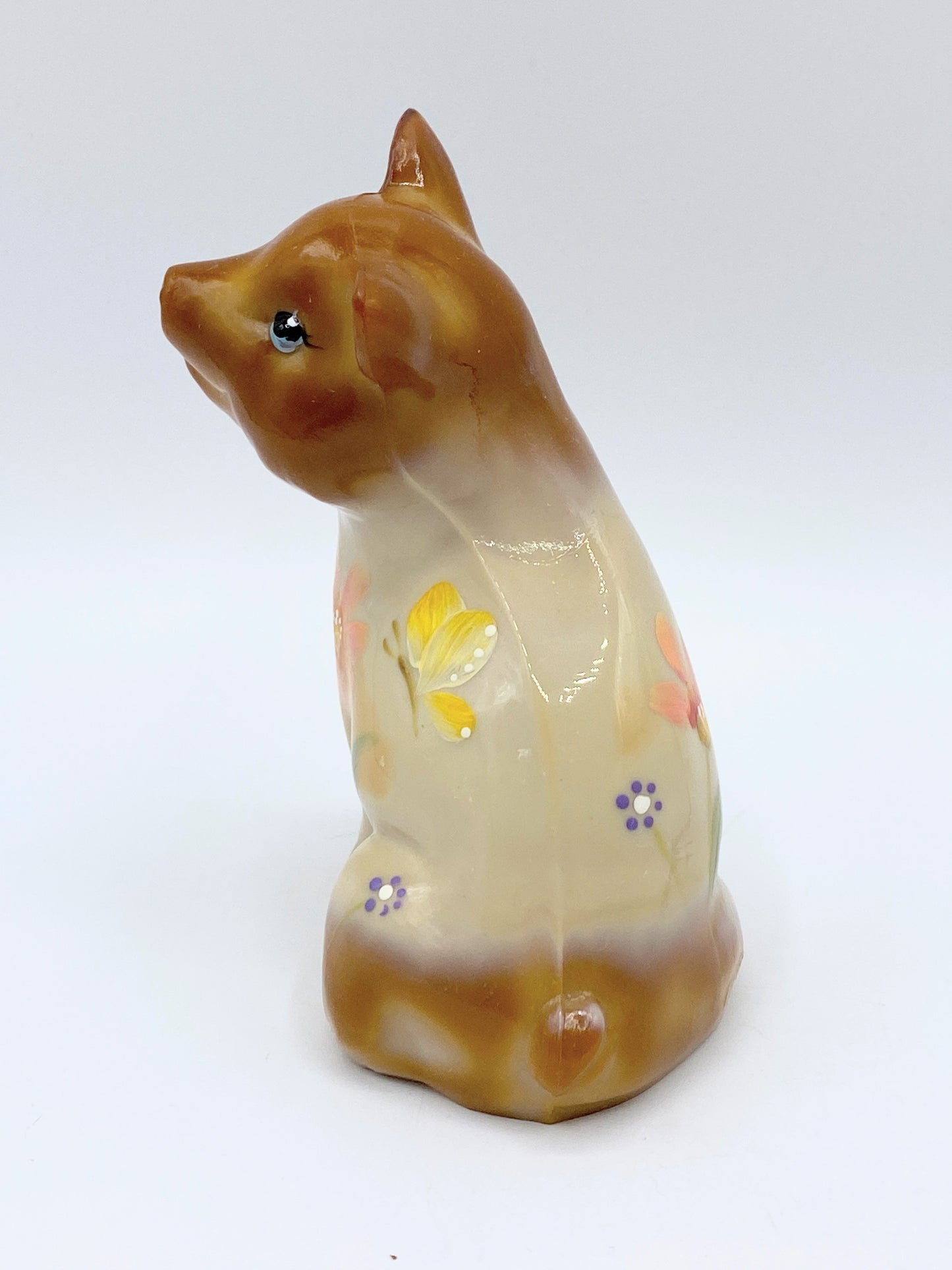 2009 Fenton Caramel Piggy Beige outfit HP Flower & Butterfly by J Cutshaw A269