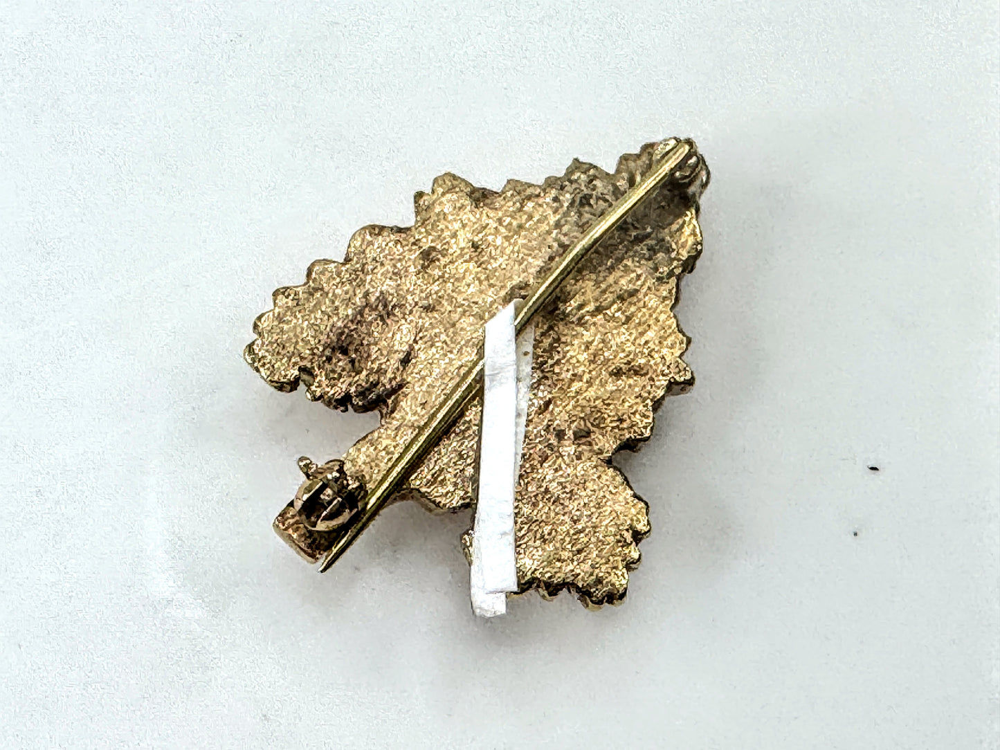 Vintage Mid Century 14K Gold Diamond Christmas Tree Brooch JR1685