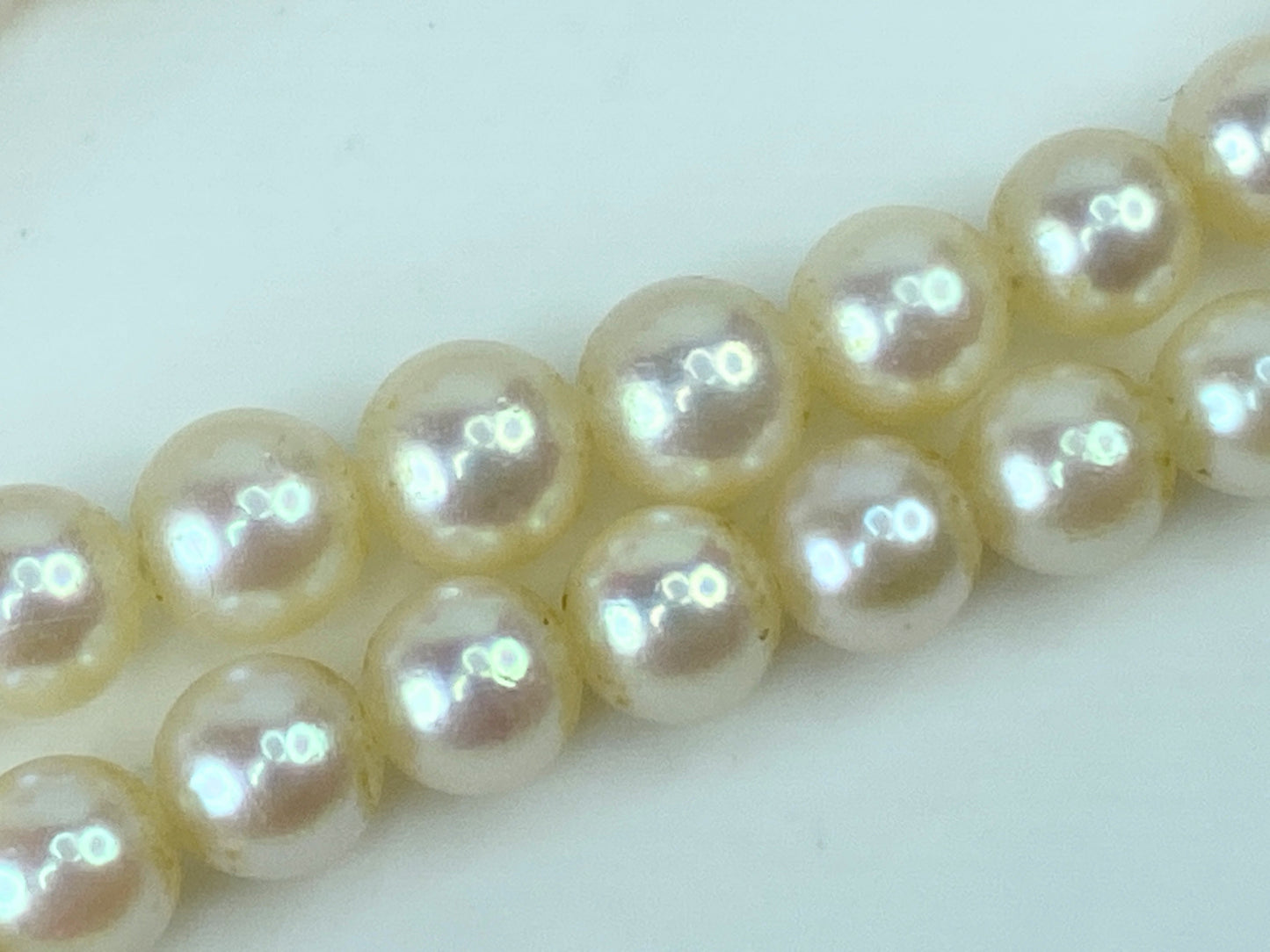 Mikimoto sterling silver graduated cultured Pearls 3.55-7.2mm necklace 18" JR372