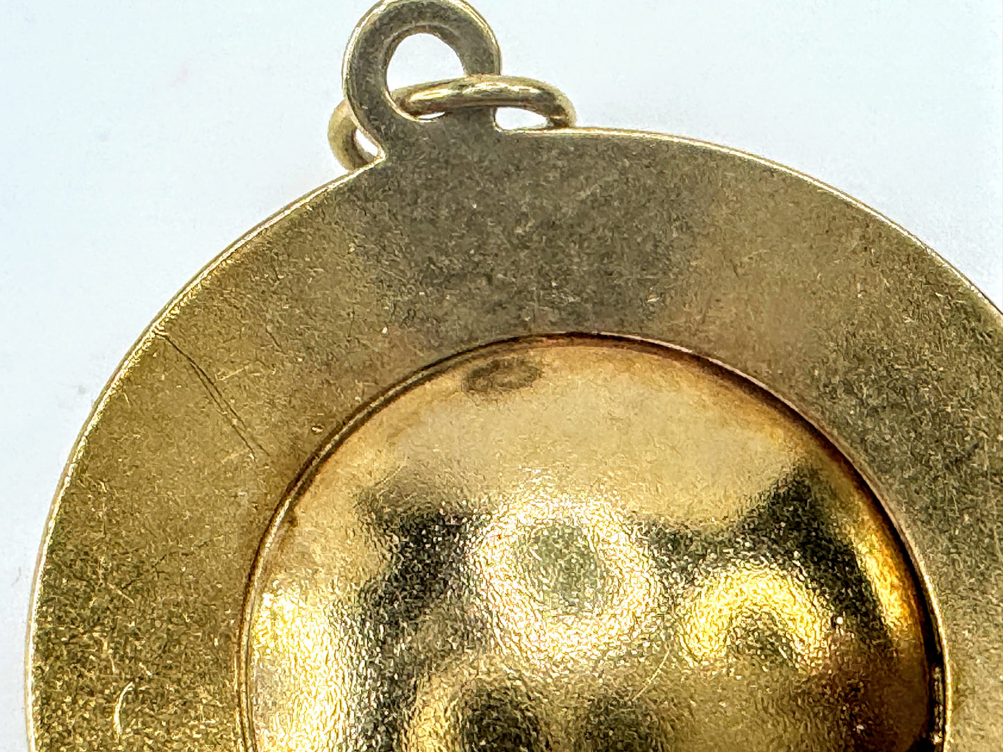 Vintage M&M 14K Gold "I Love You" Ruby Charm Pendant 3.8g JR1693
