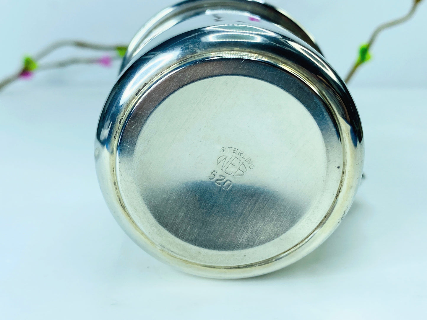 Early American Plain by WEB Sterling Silver Baby Cup pattern 520 31.2g SS102