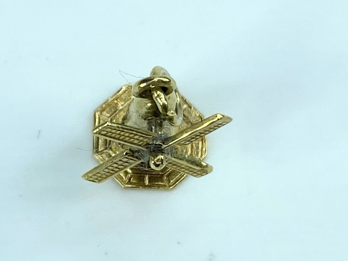 Windmill Mechanical 9K karats Gold Vintage Charm For Bracelet 3.4g JR9984