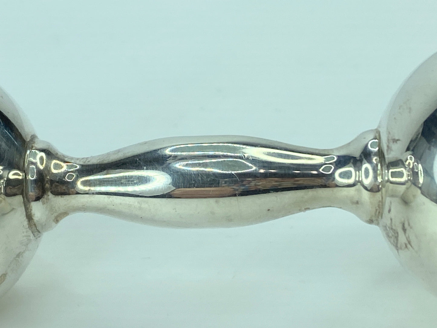 Tiffany & Co. Sterling Silver 925 Barbell Baby Rattle 4 3/4" x 1 1/2" 52g SS41