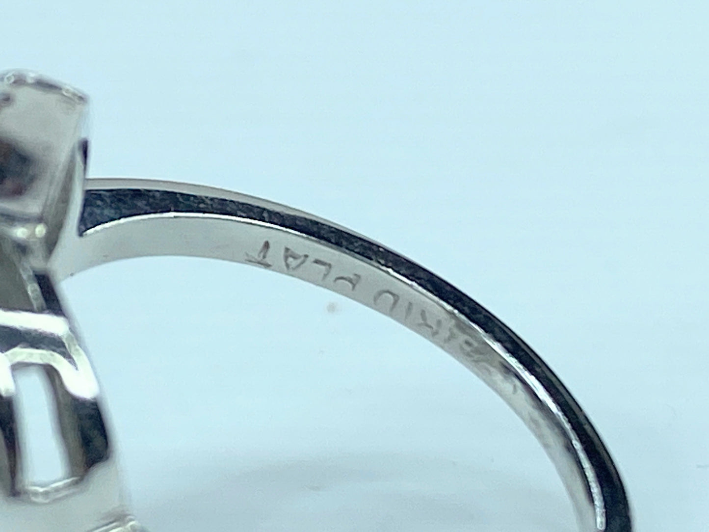 Platinum 1.0ct Old Euro Cut diamond 1.1ct F/VS2-Si1 baguette diamond ring JR9290