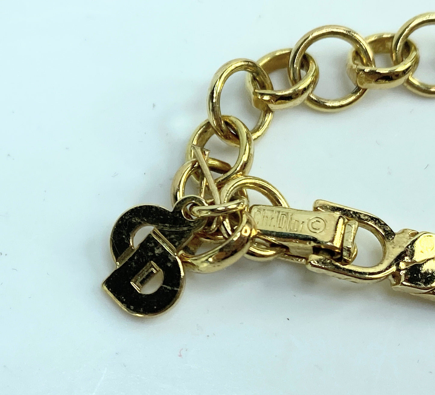 Vintage Christian Dior 980s Whole Sparkling Crystals Crescent Necklace GS680