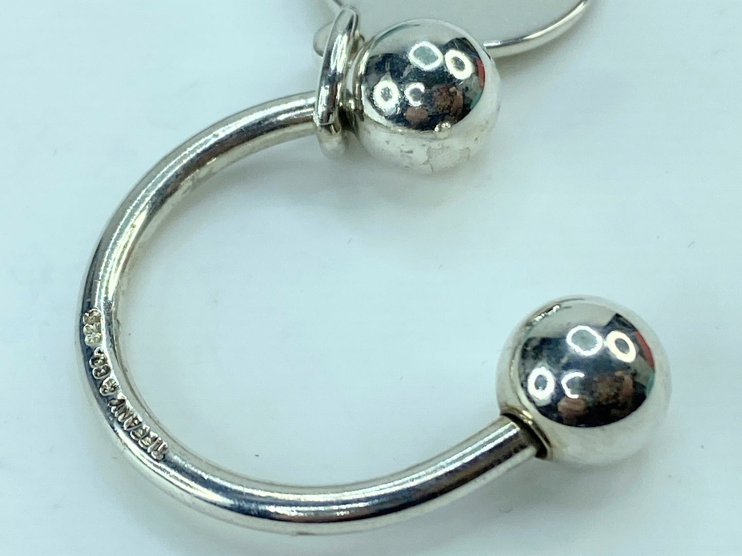Tiffany and Co. Sterling Silver Key Ring Round tag in Sterling Silver JR677