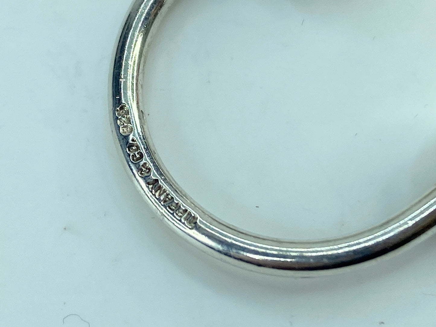Tiffany and Co. Sterling Silver Key Ring Round tag in Sterling Silver JR677
