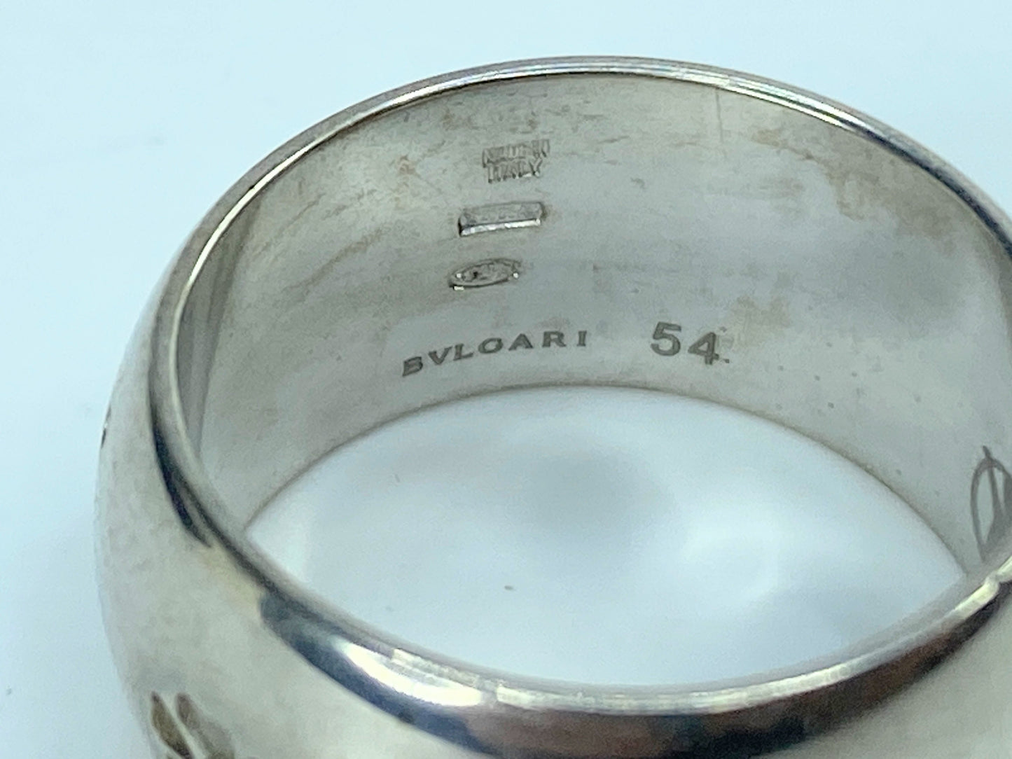 Vintage Sterling BVLGARI Save the Children Silver Ring, Size 54 in bag GS691