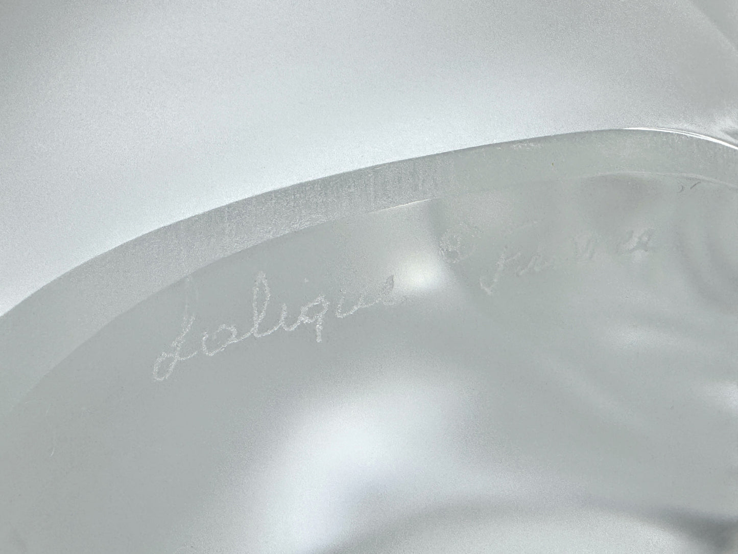 Vintage Lalique Crystal Lion De Lumiere Seated Sculpture A995
