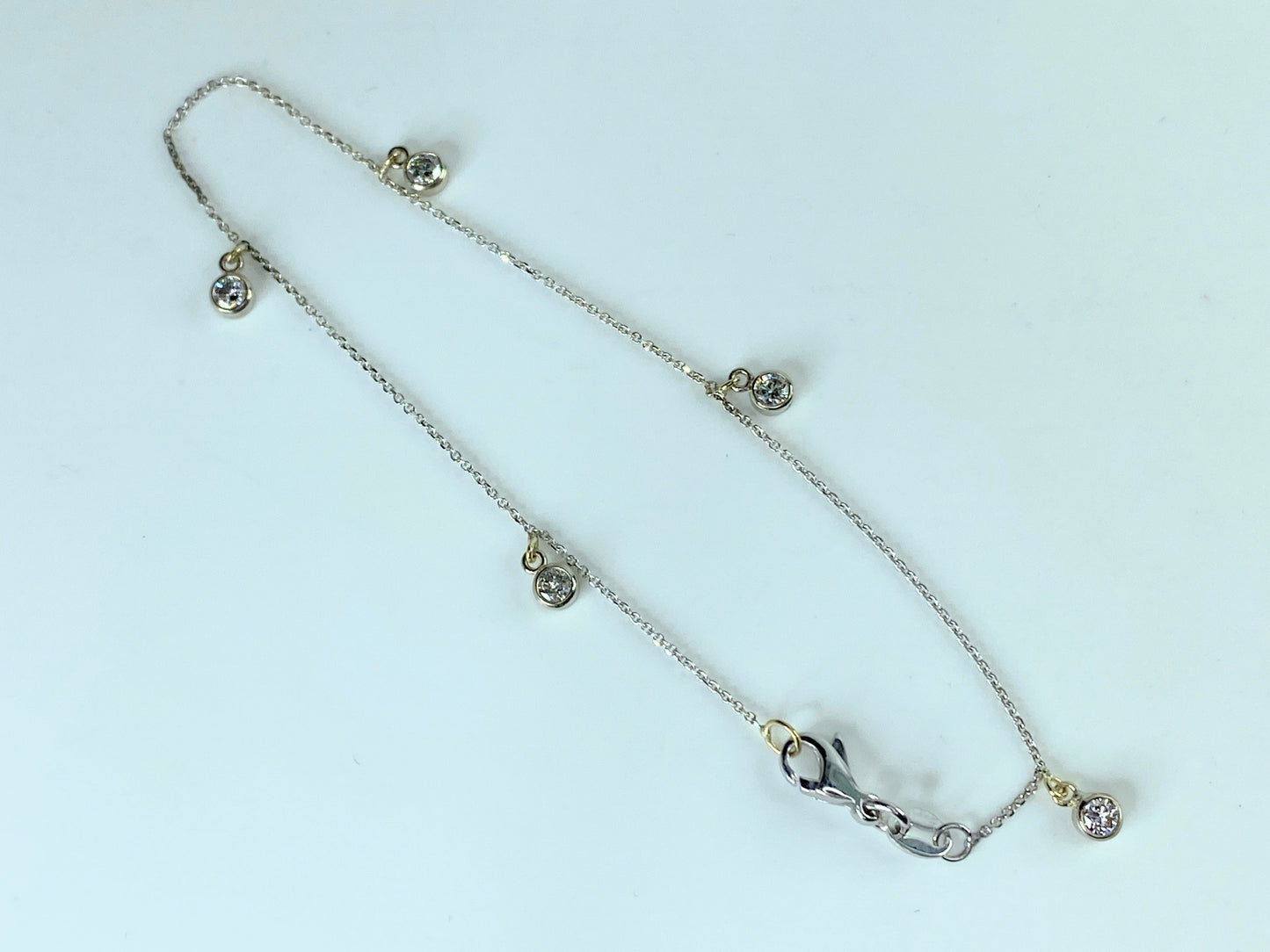 18K white gold 0.55ct Round brilliant diamond bracelet 7 3/4" JR9872