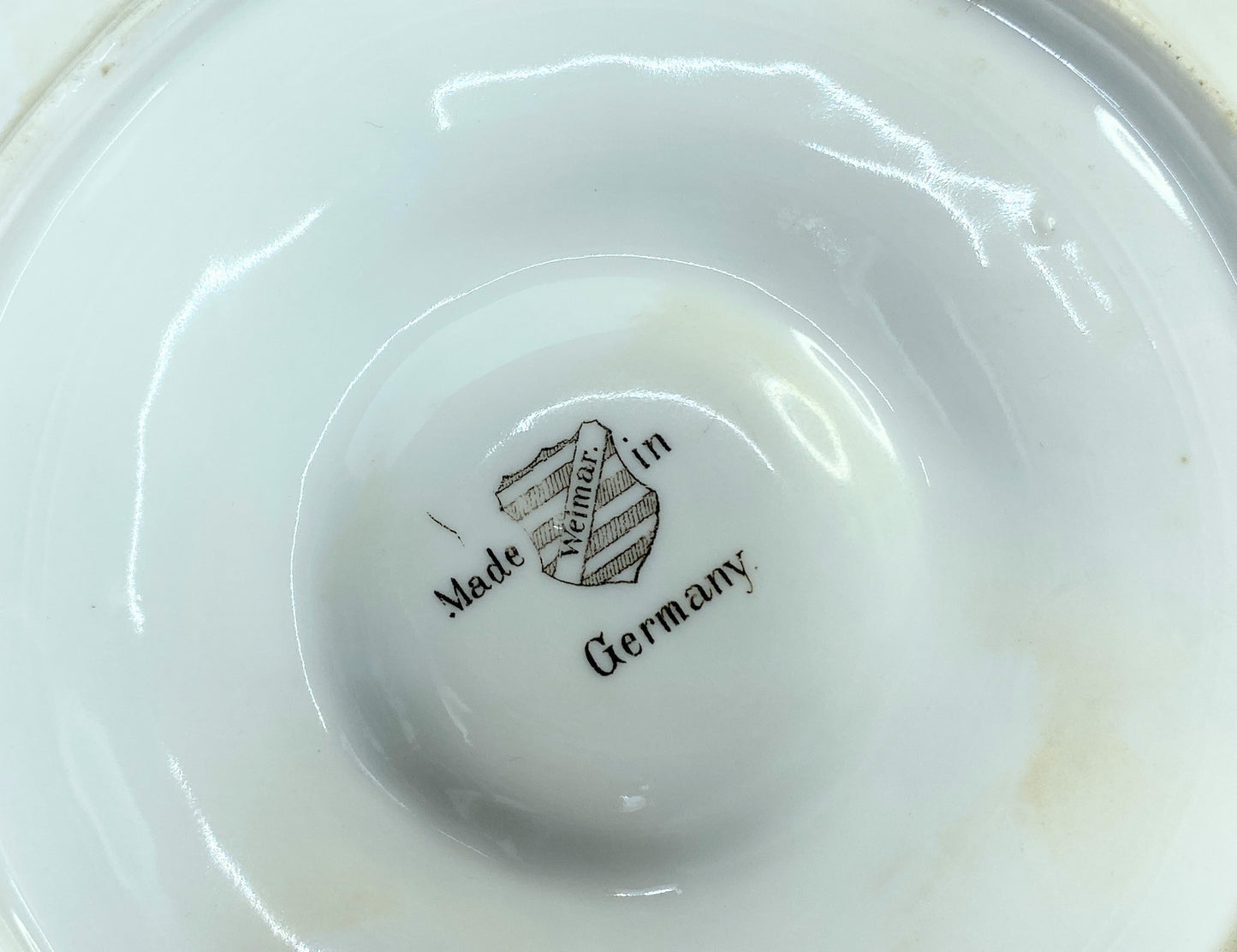 Weimar Oyster Plate - Germany Circa 1898 Dainty Alpine flower 8 3/8" A527