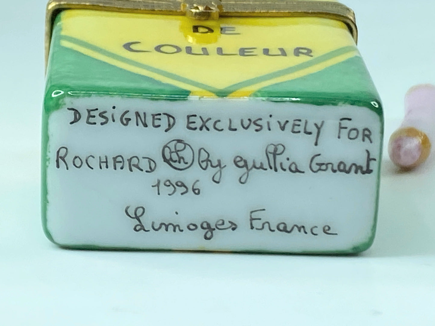 Limoges Crayon box with crayon Designed Exclusively for Rochard by G.Grant A288