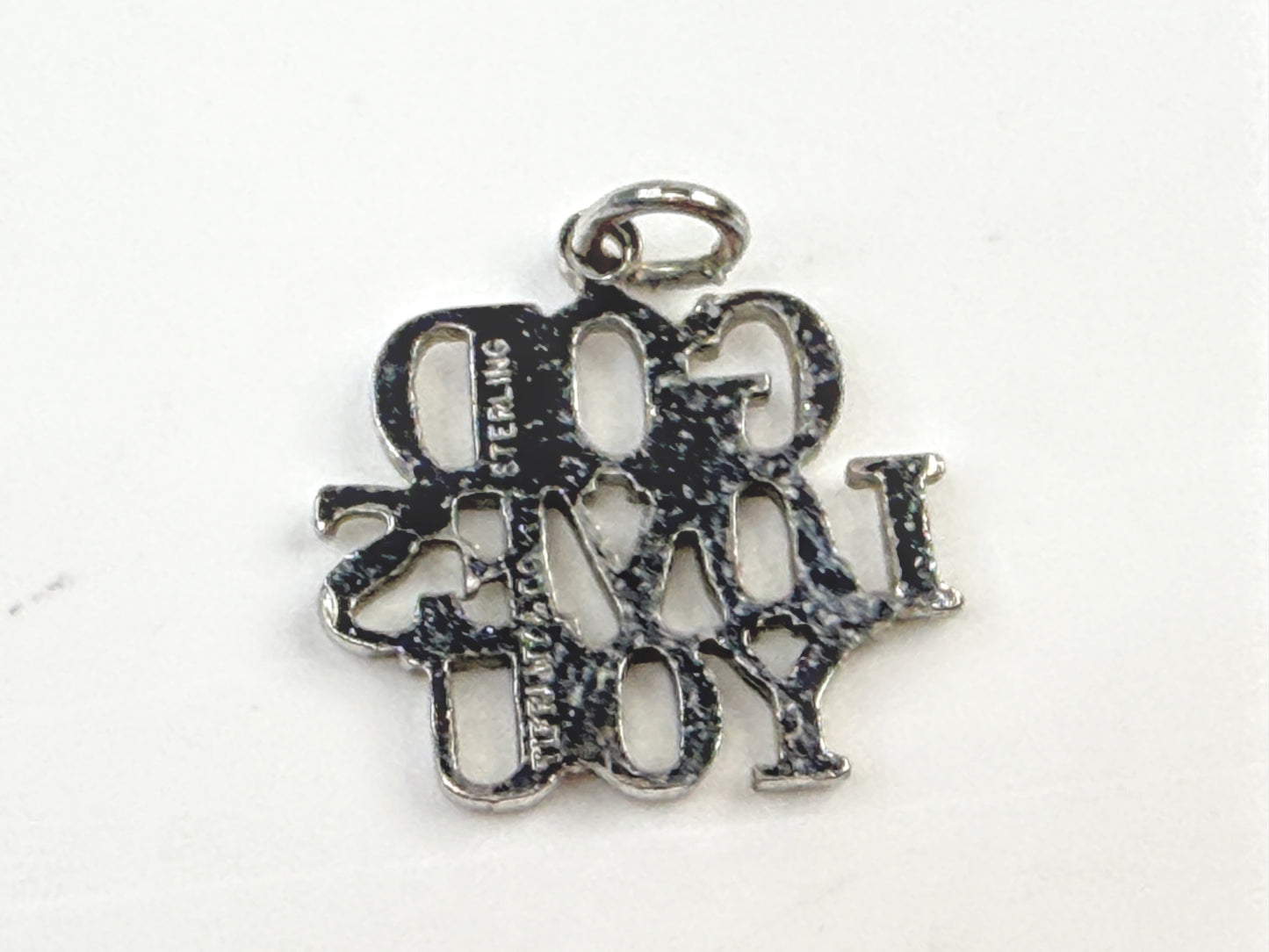 Vintage Tiffany & Co. Sterling Silver "God Loves You" Heart Charm JR1563