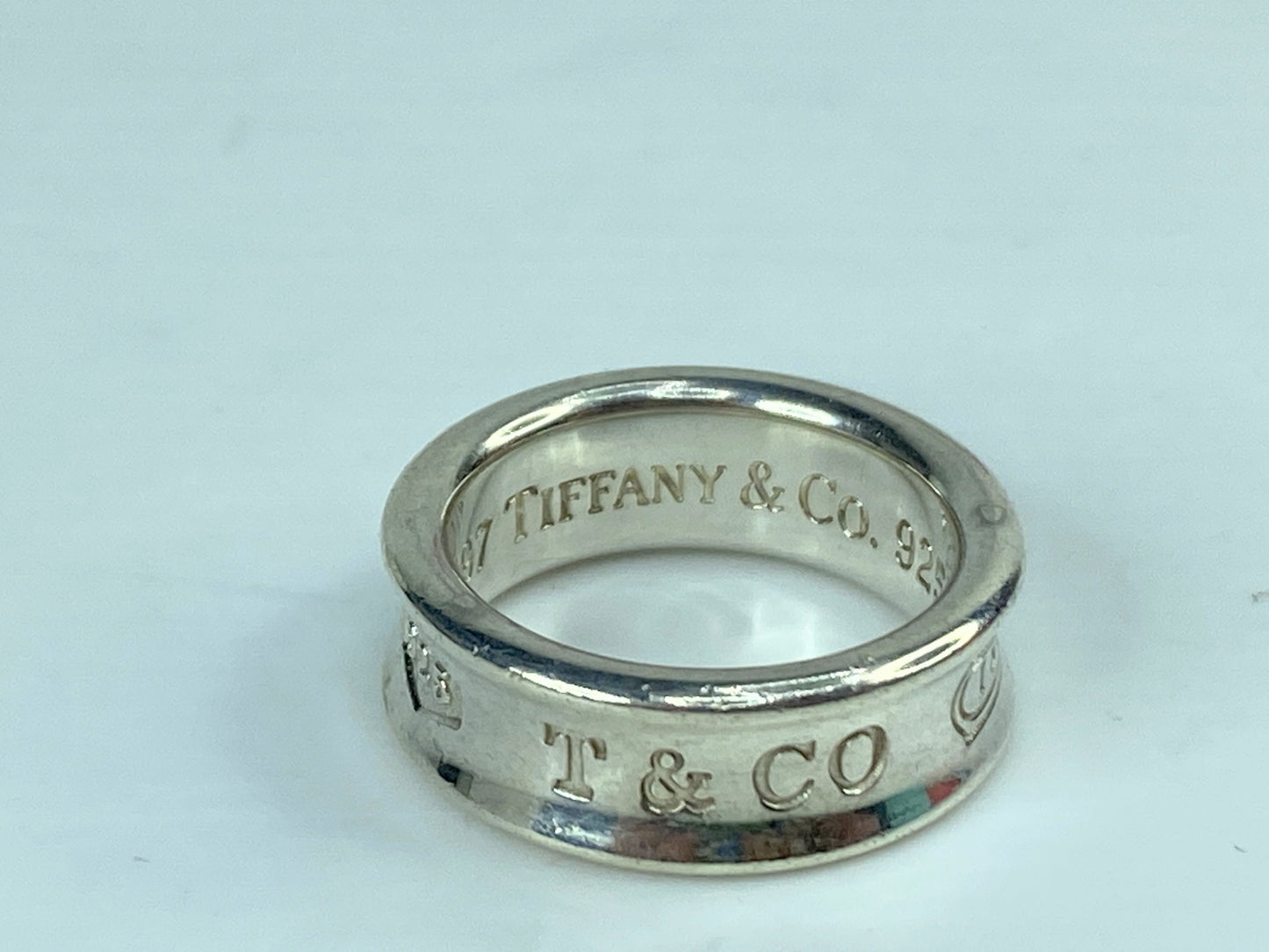 Tiffany & Co. 1837 Vintage 925 Sterling Silver Band Ring Size 5.5 6.9g JR1043