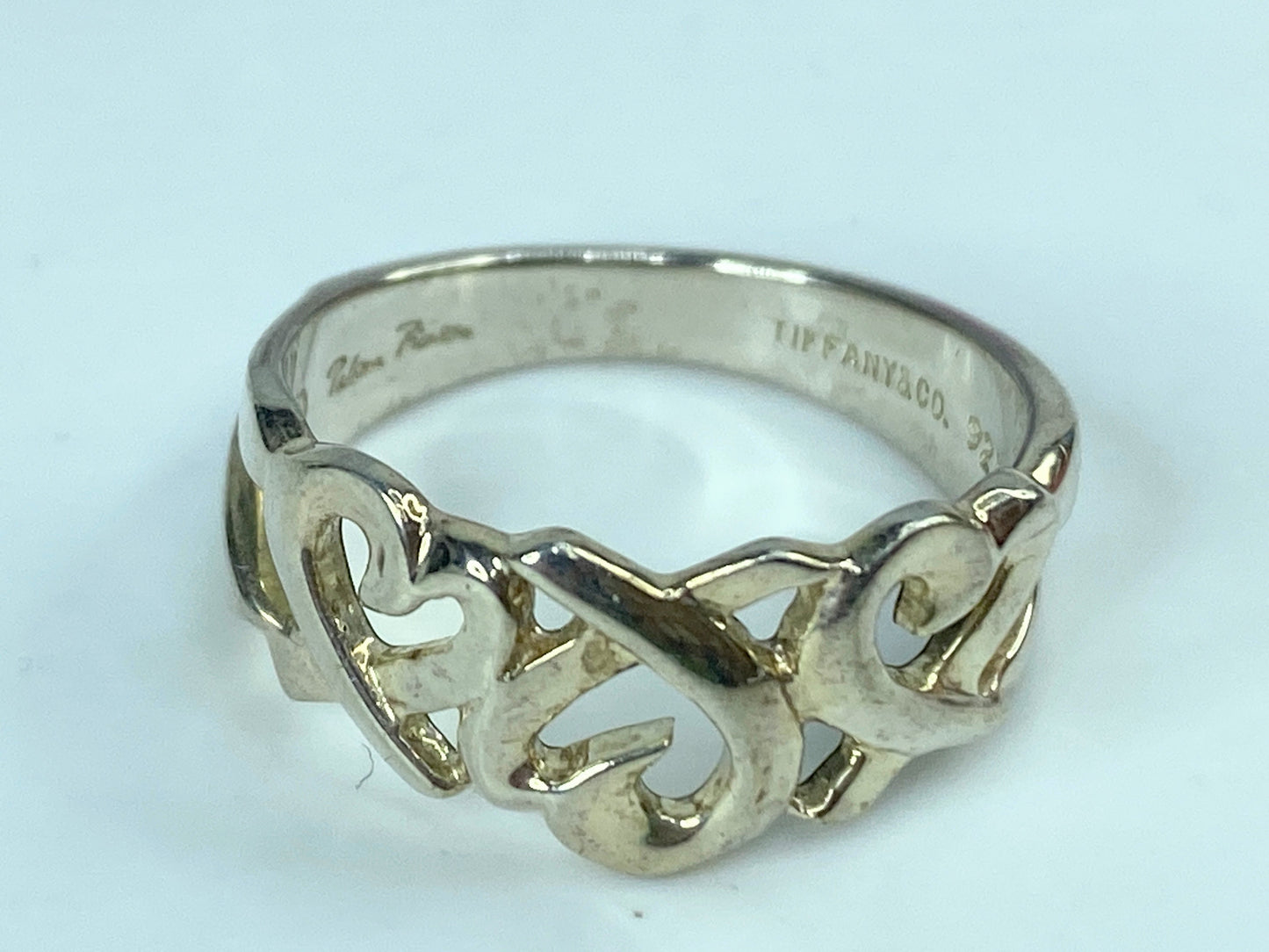 Sterling Silver Paloma Picasso for Tiffany & Co Loving Hearts Band s7 JR1044