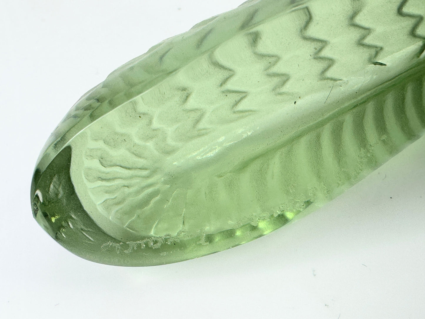 Lalique Crystal Green Salamander Lizard Komodo Dragon Figurine 6.75" A508