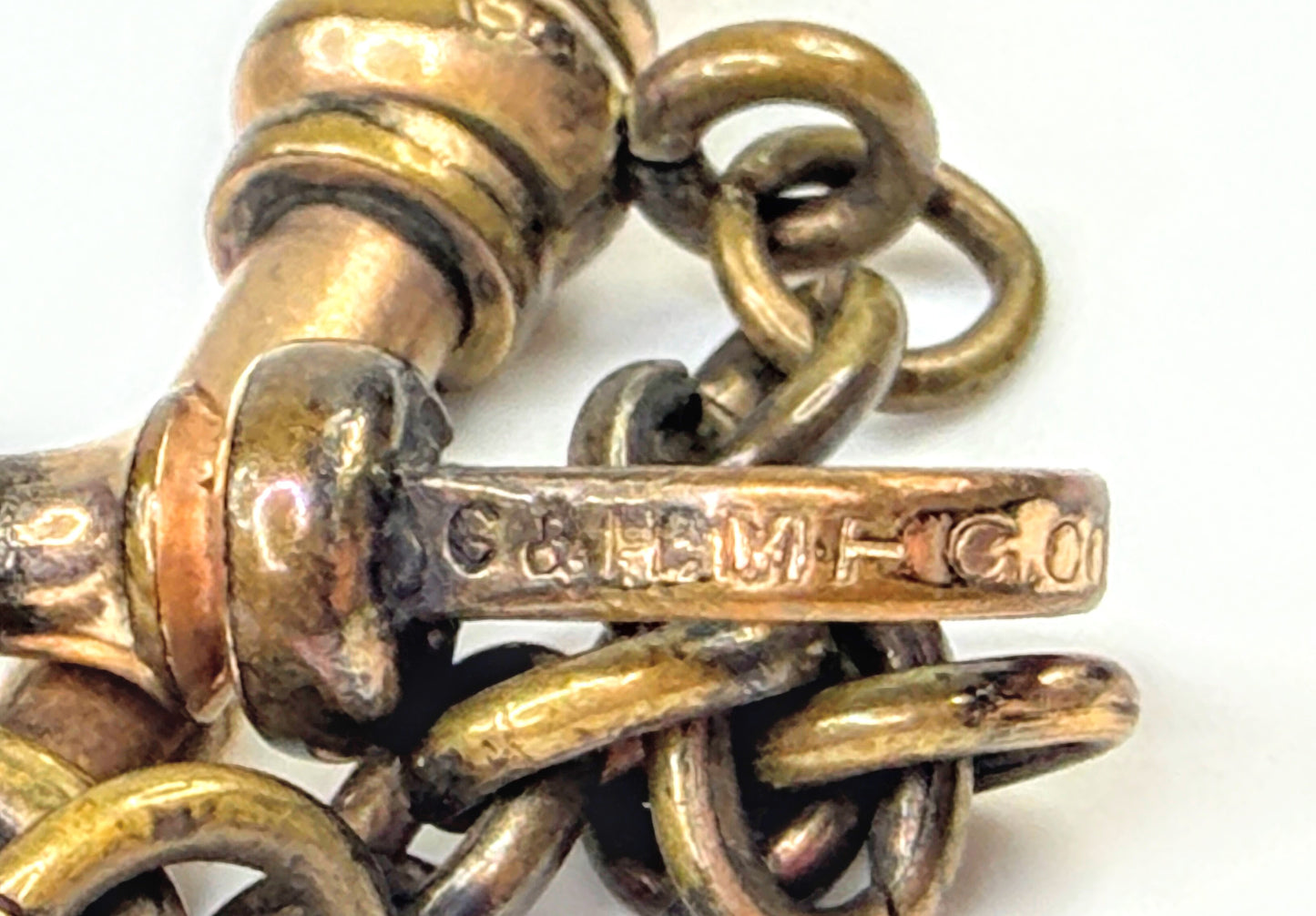 Antique Victorian Gorham G&MF Co Gold Filled Pocket Watch Chain 25.9g 14" SS337