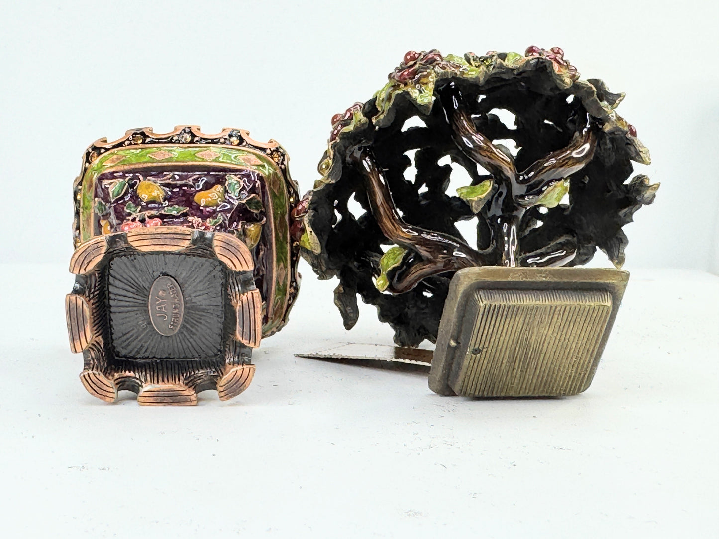 Jay Strongwater Enchanted Fruit Tree Box in Autumn Color Range New A522