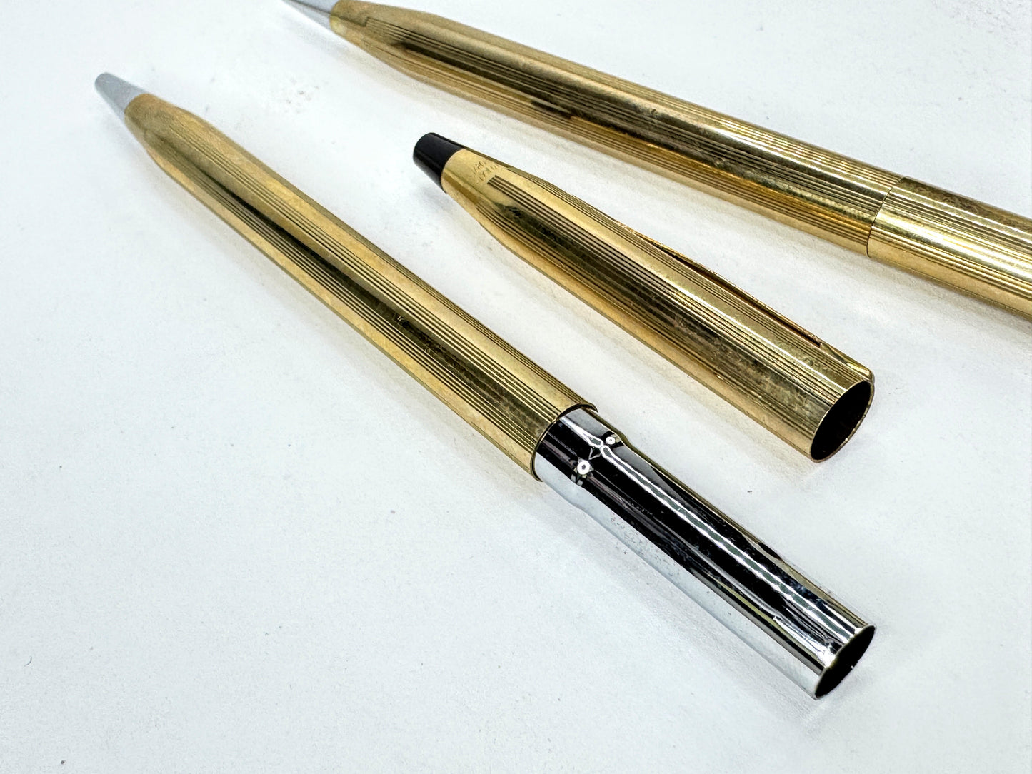 Vintage Cross Classic Century 10K Gold Filled Ball Pen Pencil Set with box SS454