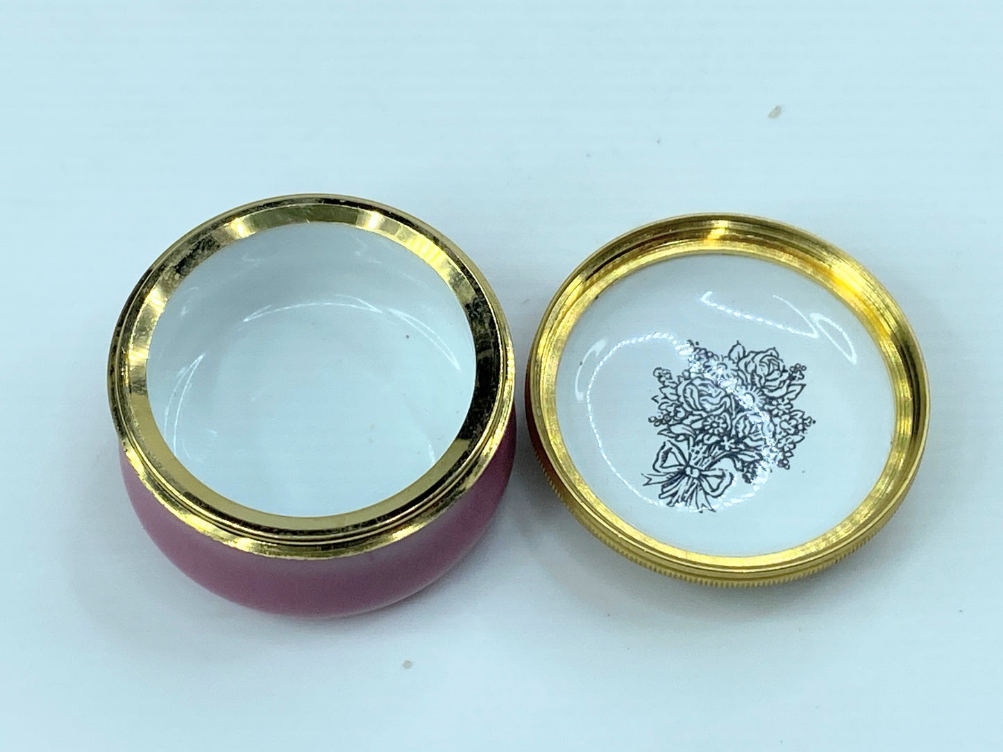 Halcyon Days Enamel Pot Trinket Box Teddy Bear - Wedding Marriage A569