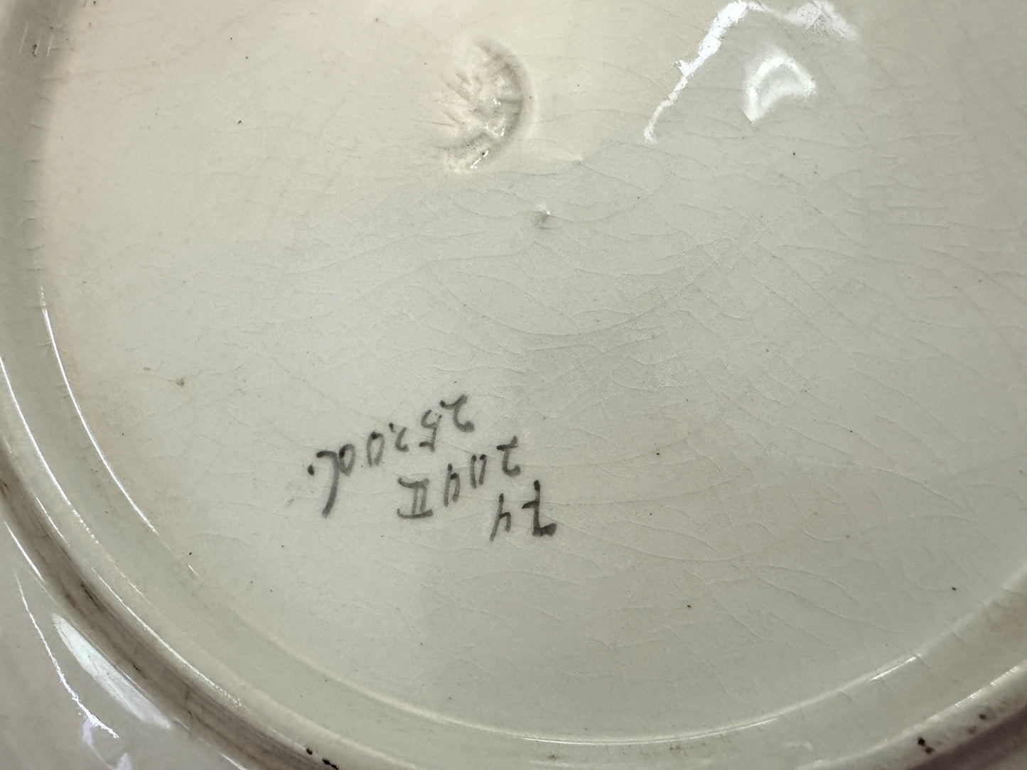 Antique Franz Anton Mehlem Bonn Porcelain Oyster Plate 8.75 In A1083