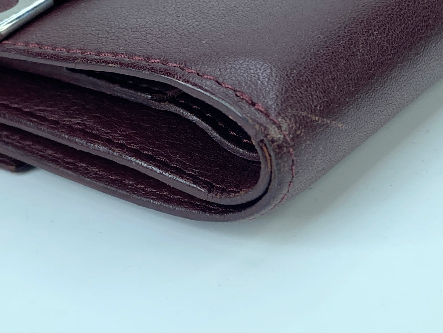 Cartier trifold wallet Mastrin Bordeaux Leather original box GS425