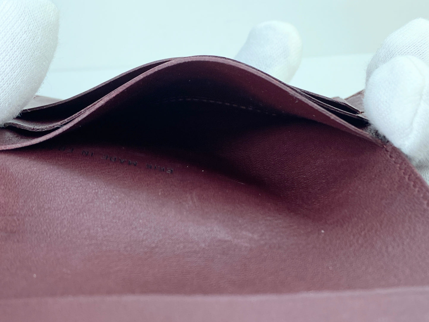 Cartier trifold wallet Mastrin Bordeaux Leather original box GS425