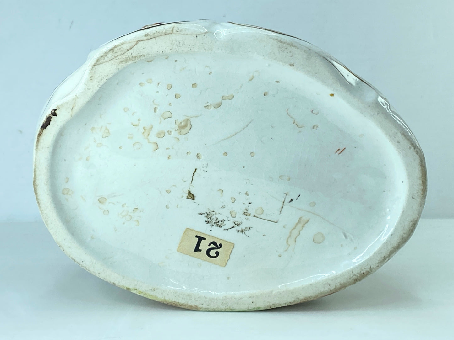 Victorian c1860 Staffordshire pottery sleeping girl with dog pristine 6" A584