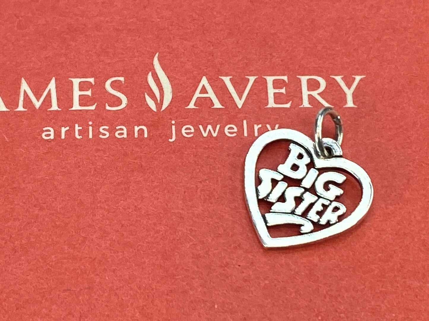 James Avery Sterling silver Big Sister Heart Charm 1.7g JR9805
