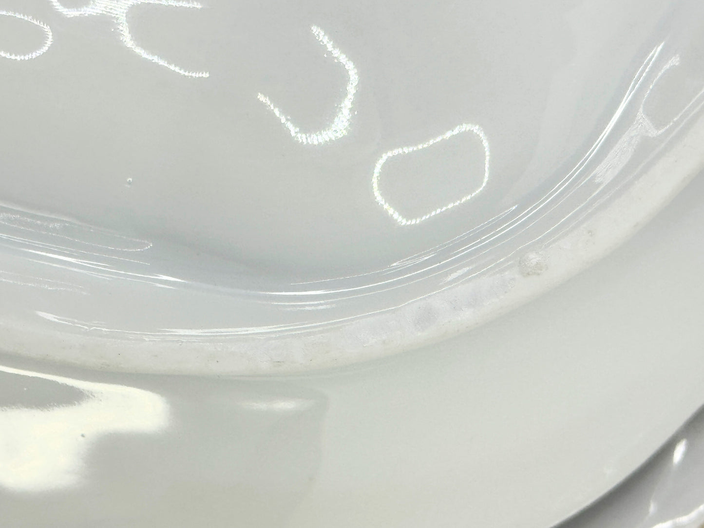 Antique Austria hand painted Blue Delphinium 5 well oyster plate A483