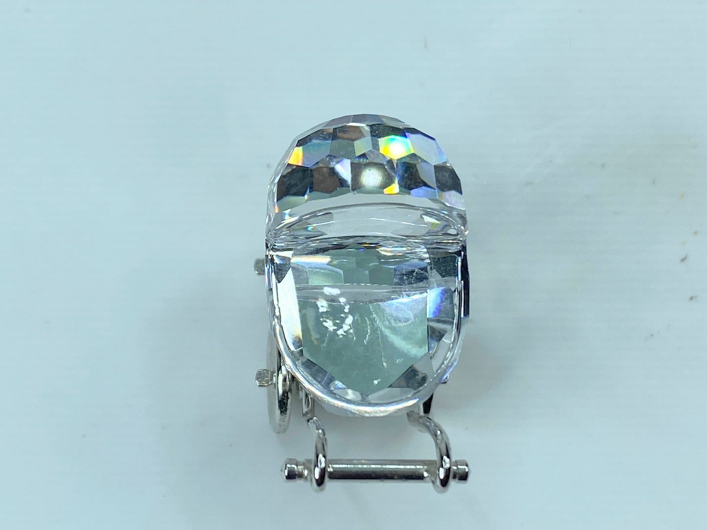 Swarovski Crystal Figurine #626866 Rhodium Pram COA w/ mirror SS50