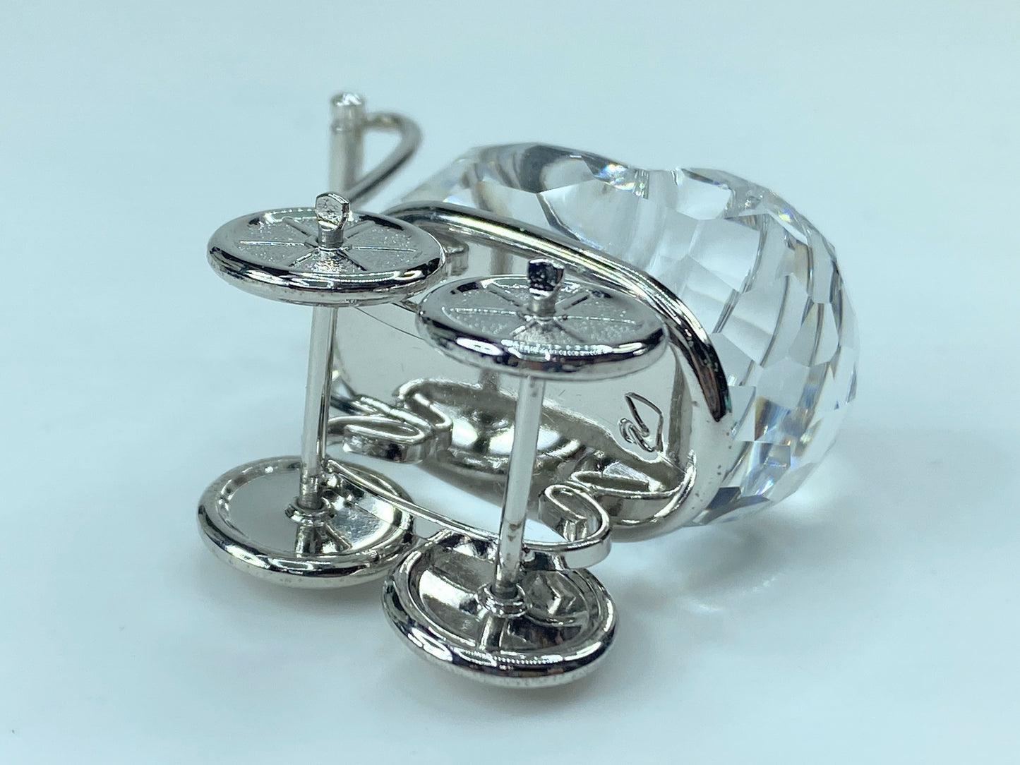 Swarovski Crystal Figurine #626866 Rhodium Pram COA w/ mirror SS50