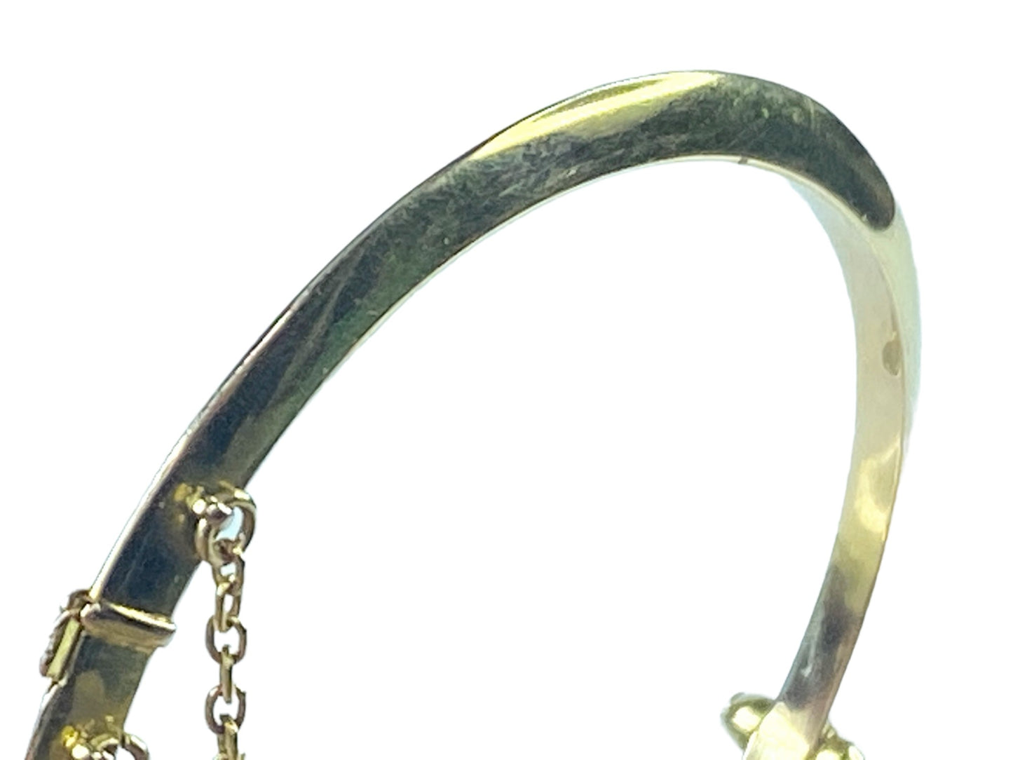 Victorian 14K Cabochon turquoise Bombre Locket pearl Floral bangle