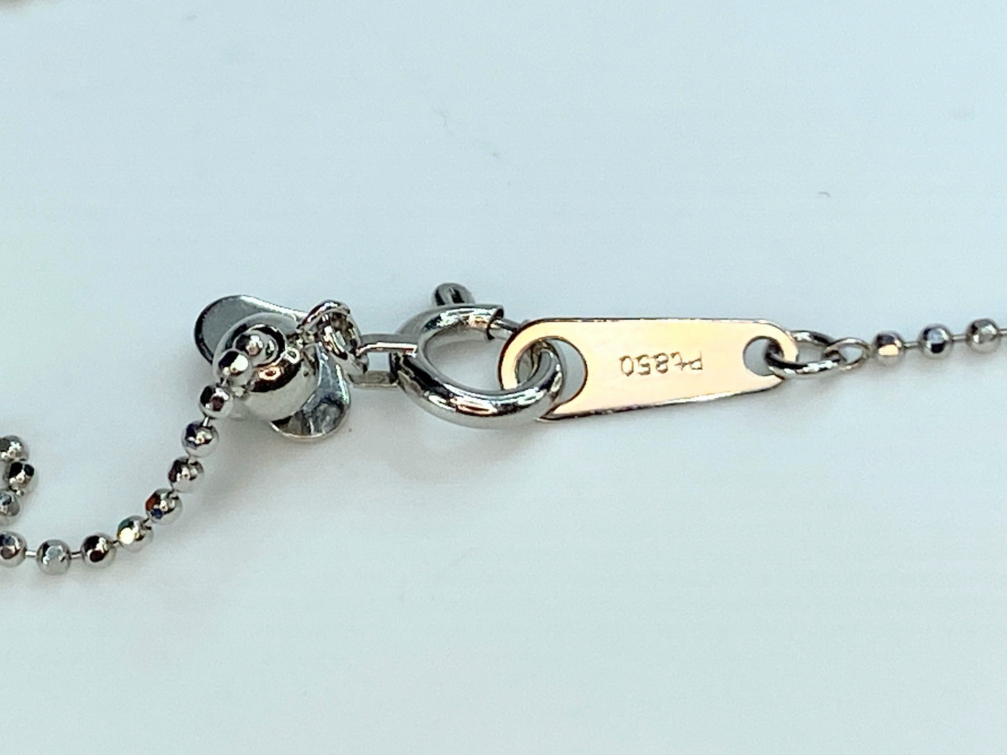 Platinum 0.59ct G/VS2 Diamond Lavalier pendant Fancy faceted necklace 18" JR9843