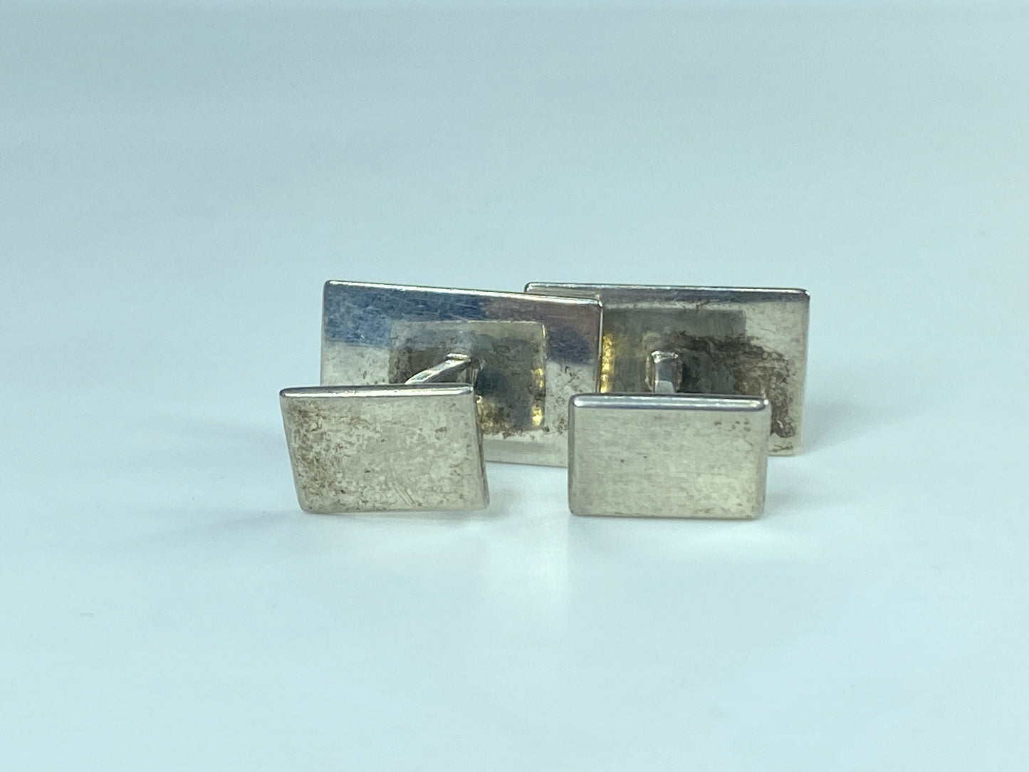 Tiffany & Co. Letter Envelope Cufflinks 727 Fifth Avenue Silver w/Box 12g JR547