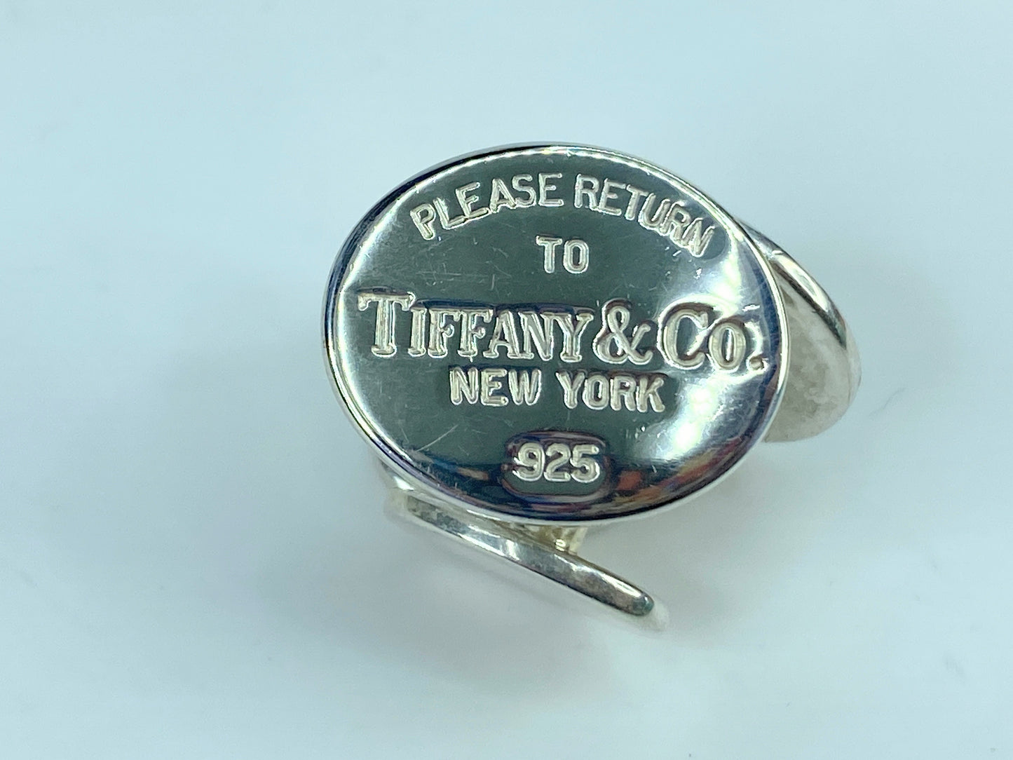 Tiffany & Co. Return to Tiffany oval Cufflinks authentic with box 13.6g JR549