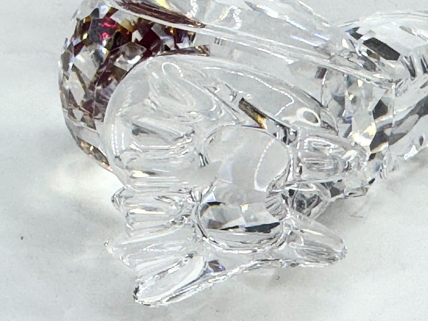 Swarovski Crystal Rooster Figurine Red Comb 2" High Swan Mark in box S212