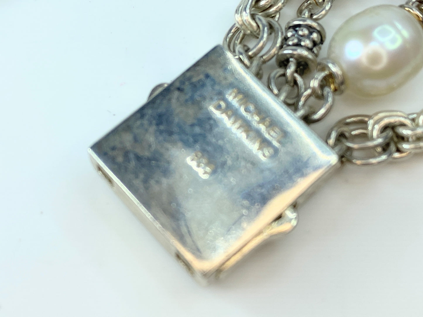 Michael Dawkins Sterling Silver/Pearl Multi Strand bracelet JR8739