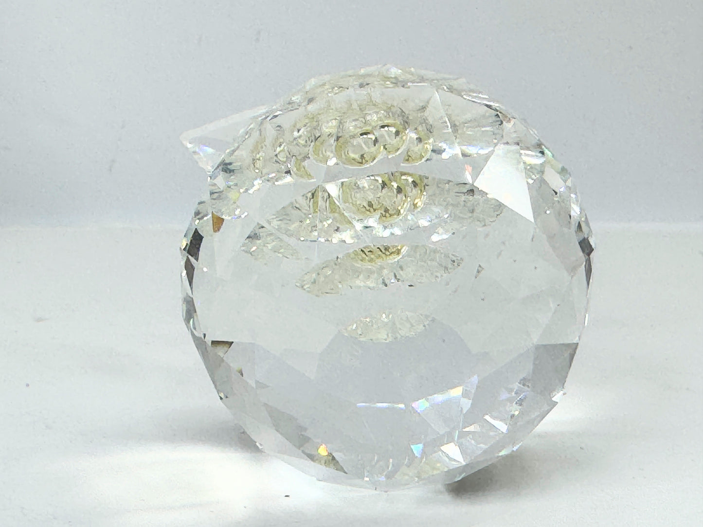 Retired Swarovski crystal Apple with leaf, mint in box, display mirror, COA S224