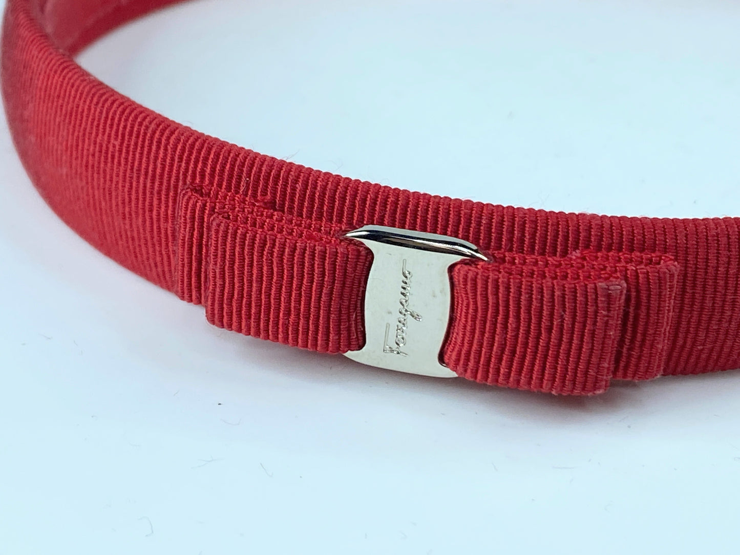 Salvatore Ferragamo Red Vara Bow Headband GS142