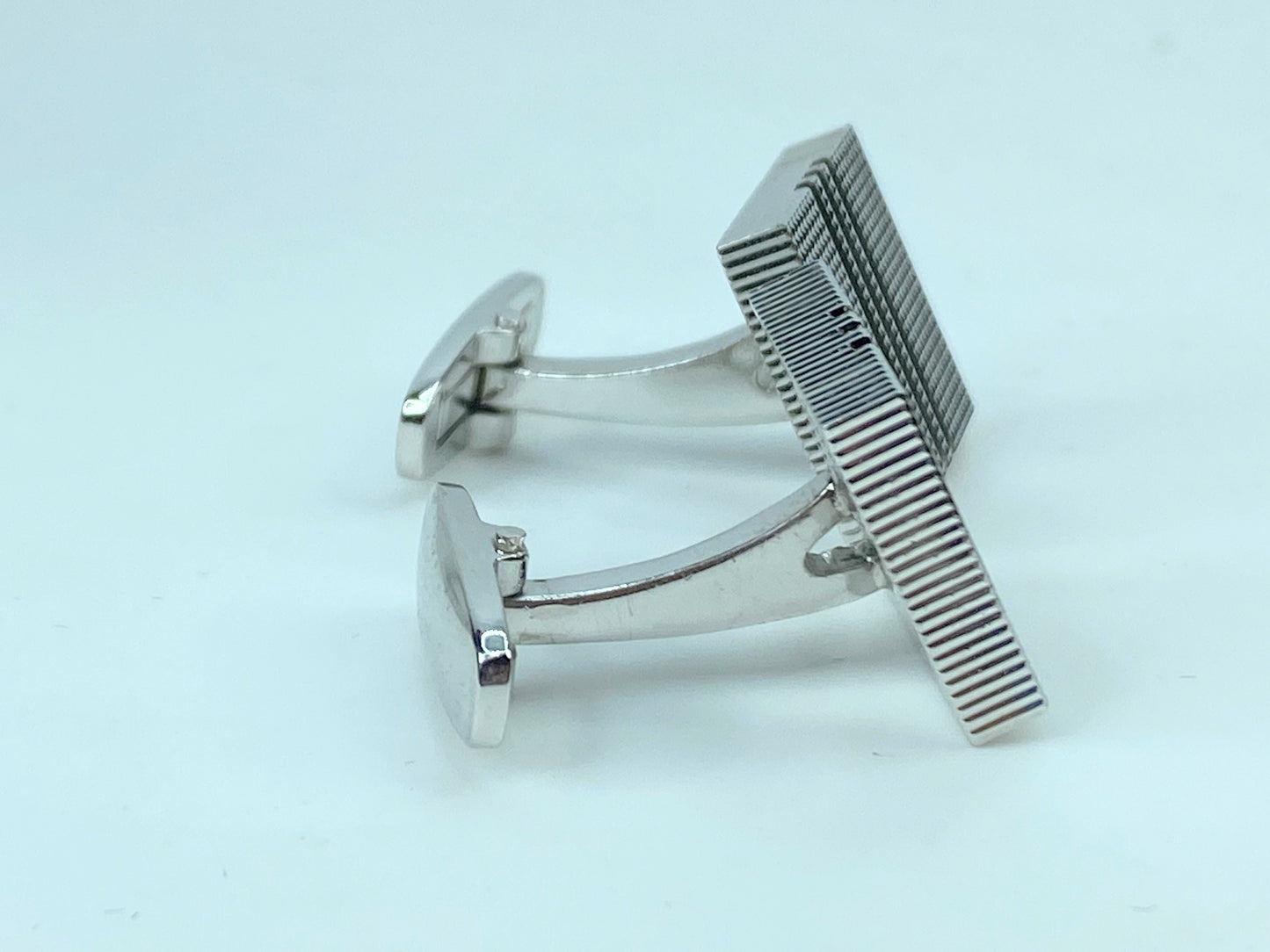 Yves Saint Laurent Square cufflinks design YSL silver tone GS540