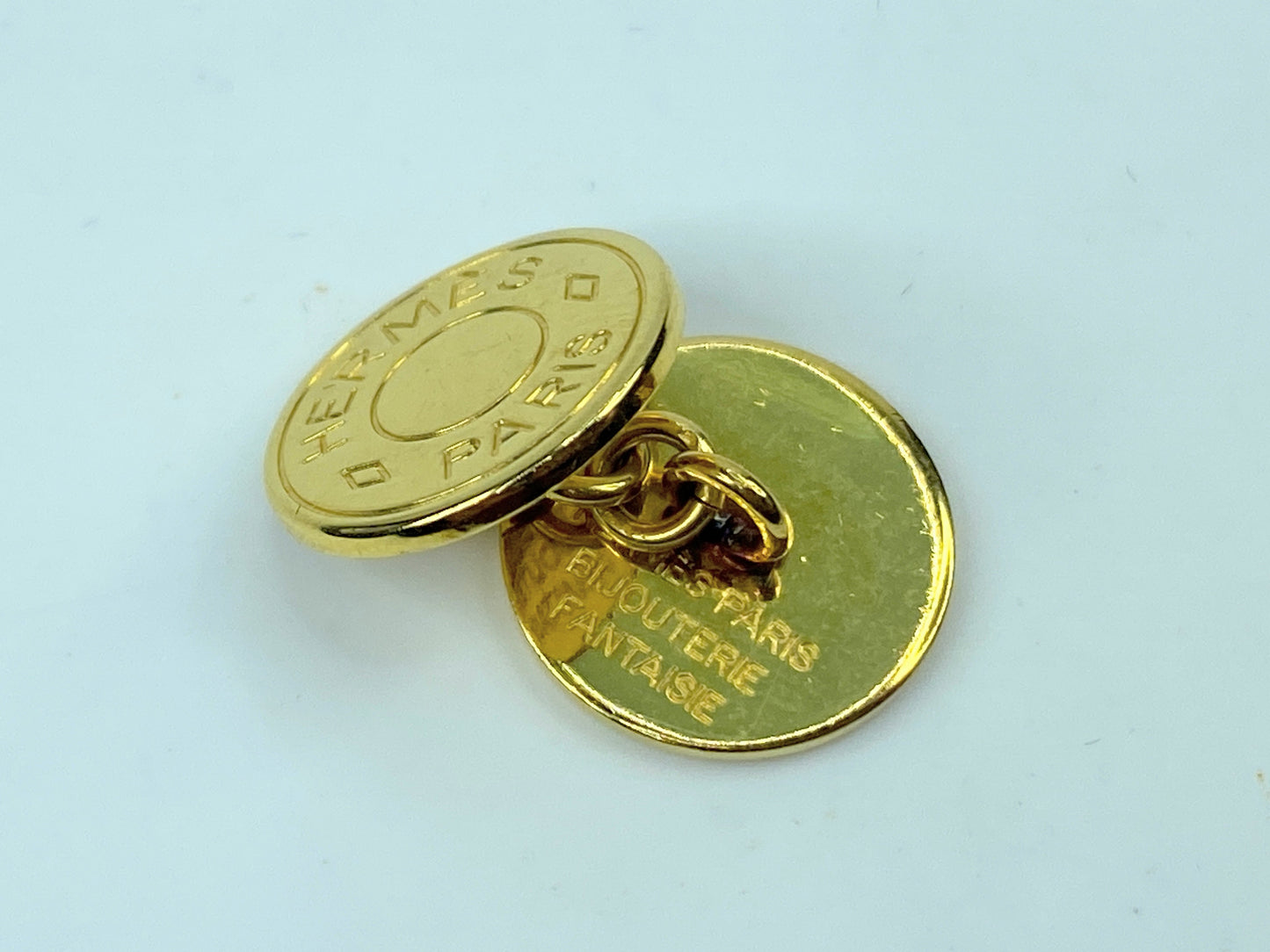 Hermès Clou de Selle Gold tone cufflinks GS537