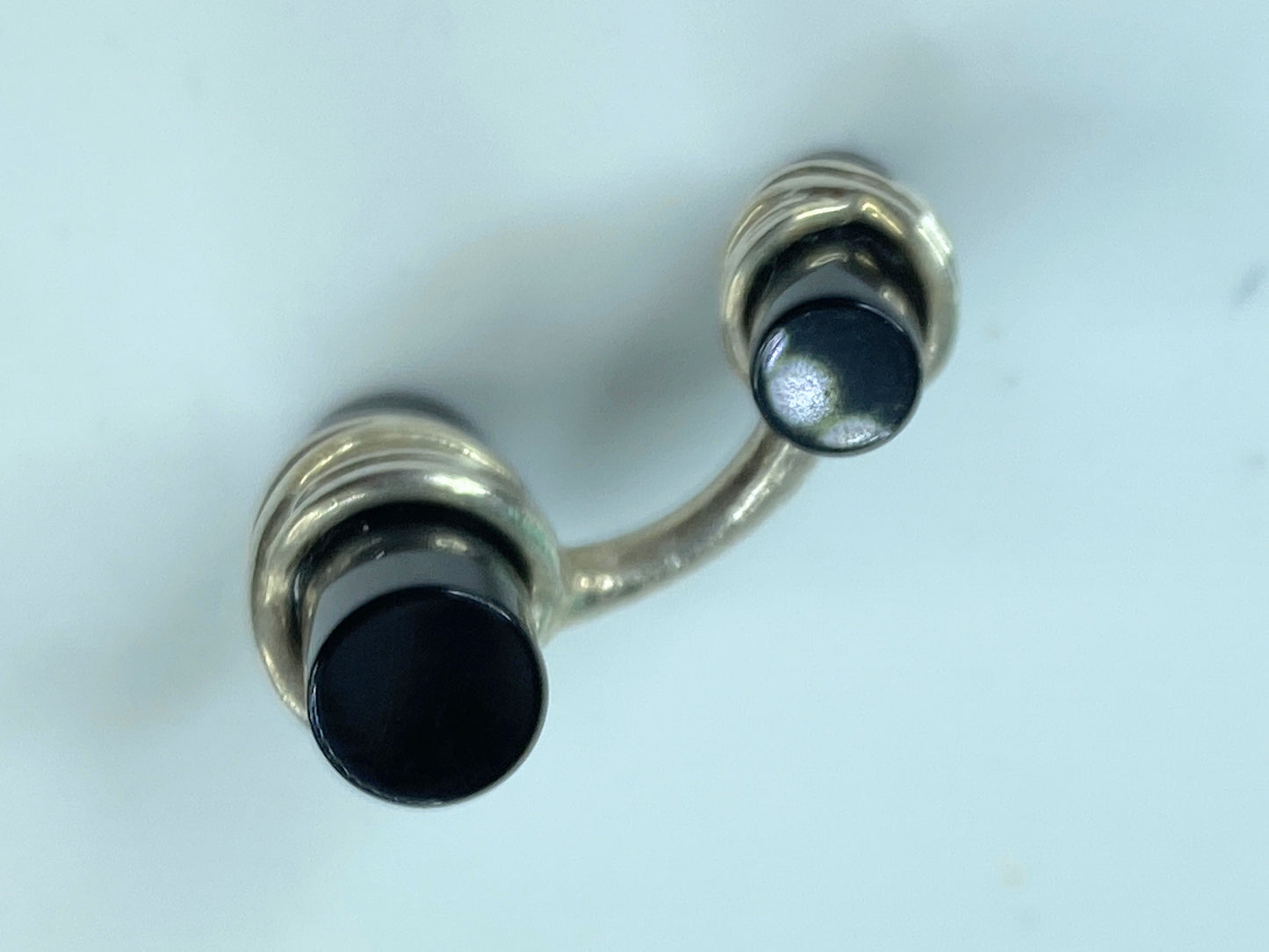 Tiffany & Company Sterling Silver & Onyx Cufflinks 10.9g JR574