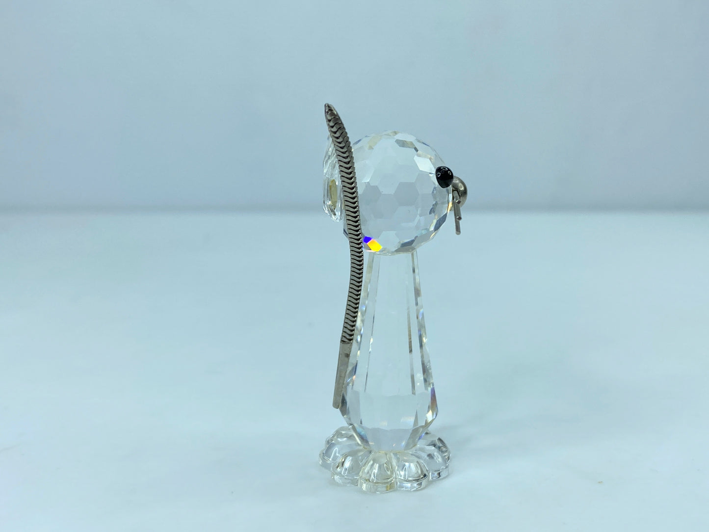 Swarovski Cat With metal Tails Whiskers 3"H Large 7634NR70 COA Mirror S85