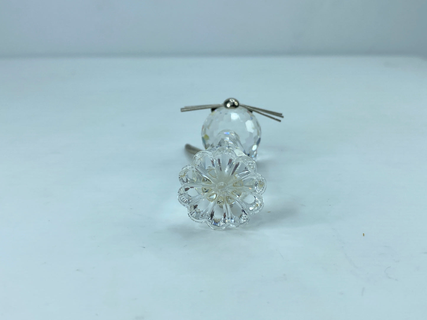 Swarovski Cat With metal Tails Whiskers 3"H Large 7634NR70 COA Mirror S85