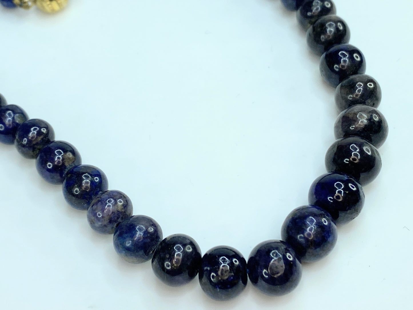 Classic Lapis Lazuli Graduated Bead Necklace 18" 47g GS196