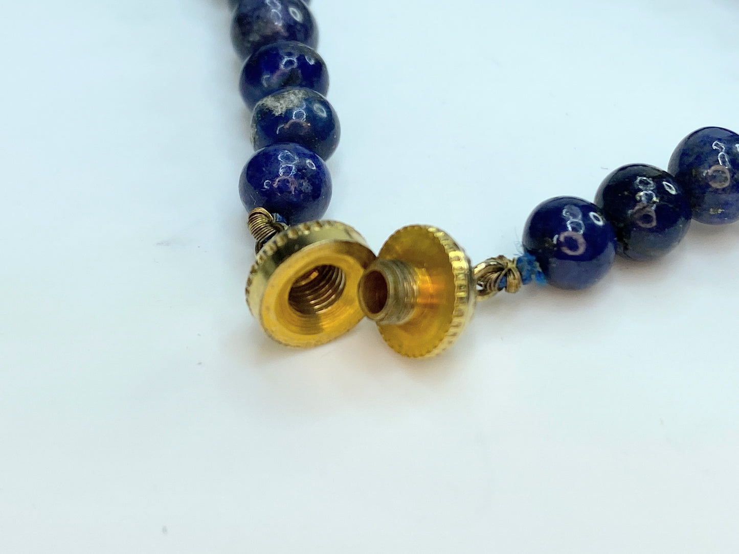 Classic Lapis Lazuli Graduated Bead Necklace 18" 47g GS196